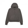 BLUZA Z KAPTUREM DAMSKA FOX WORDMARK OVERSIZED PEWTER S